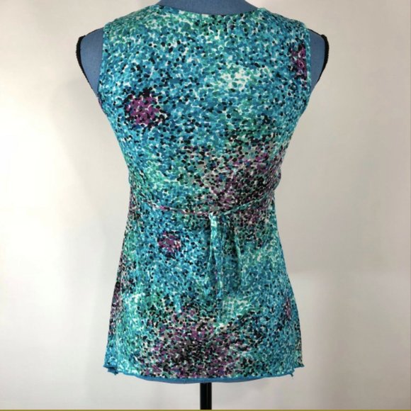 Trixxi Junior's Sleeveless Abstract Blouse Size S - Picture 2 of 7